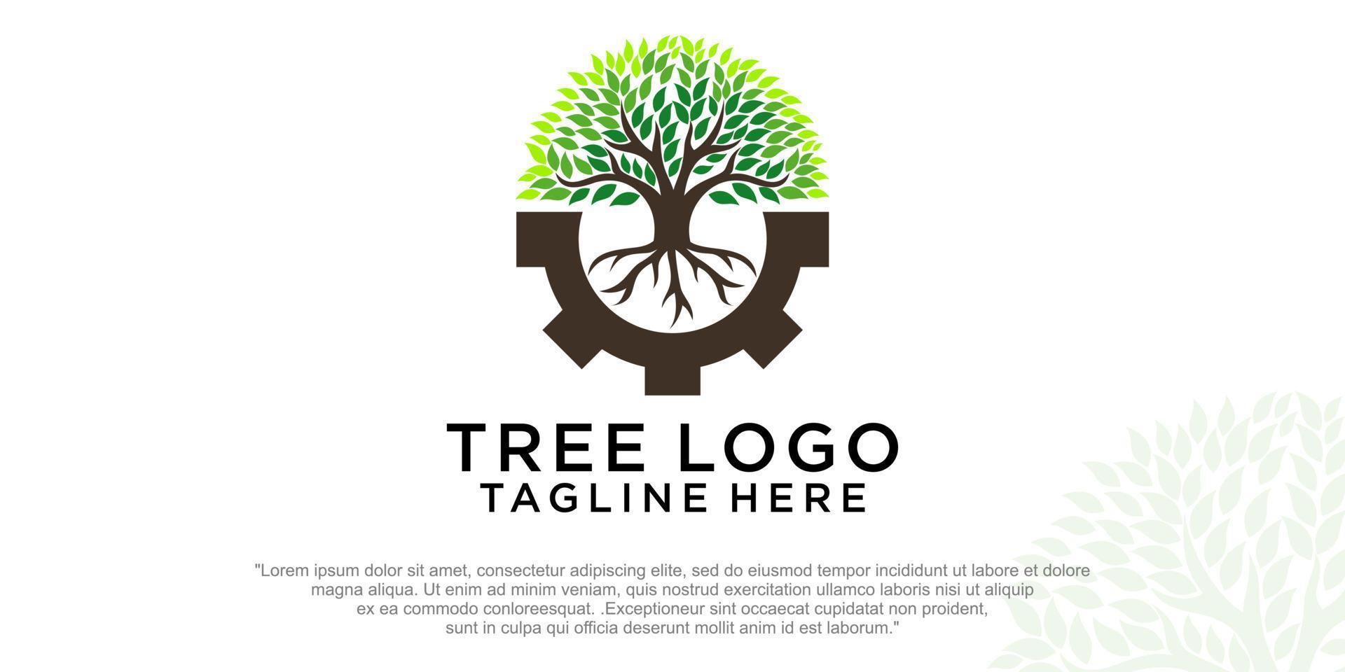 roten av trädet logotyp design illustration vektor