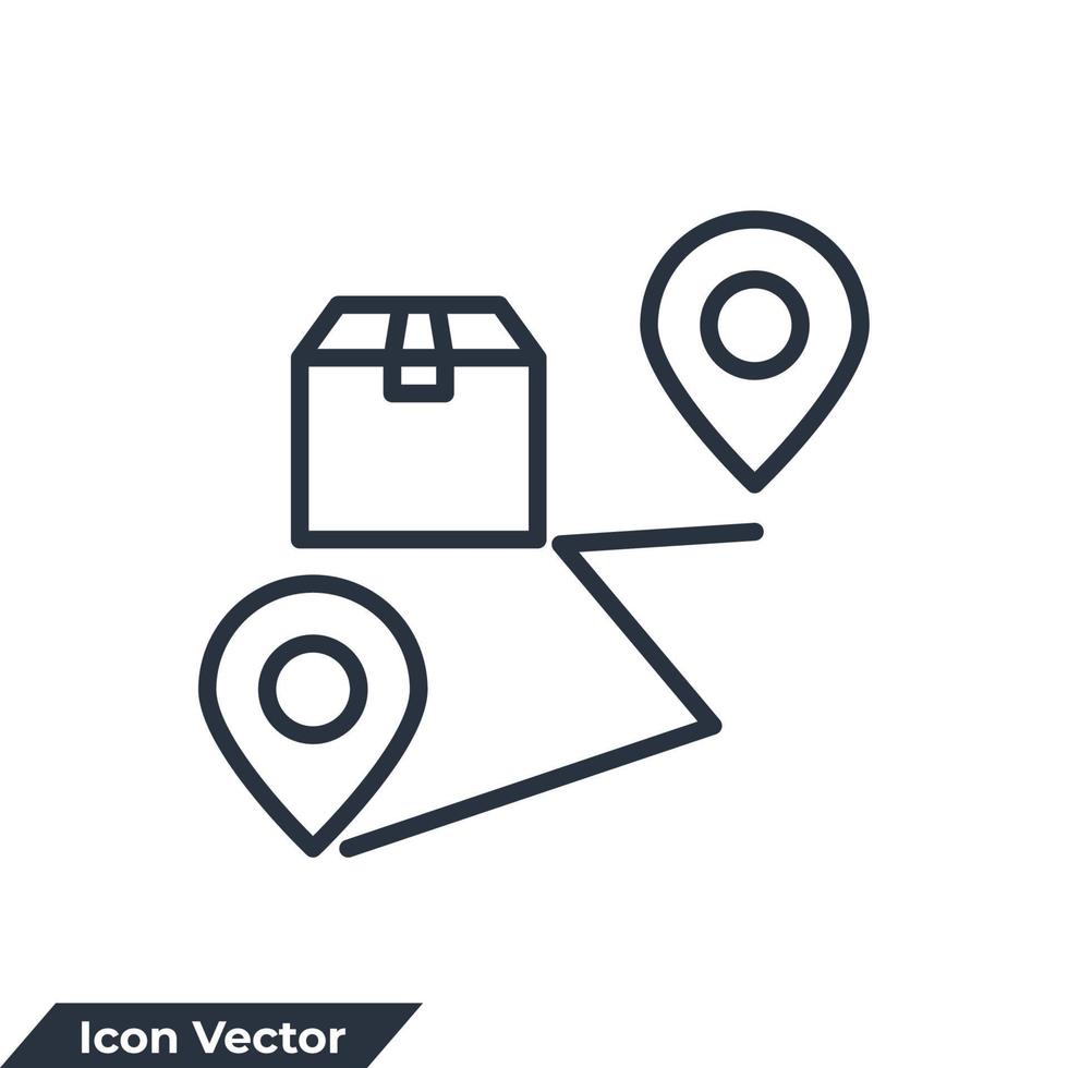 Paket-Tracking-Symbol-Logo-Vektor-Illustration. Track-Order-Symbol-Vorlage für Grafik- und Webdesign-Sammlung vektor