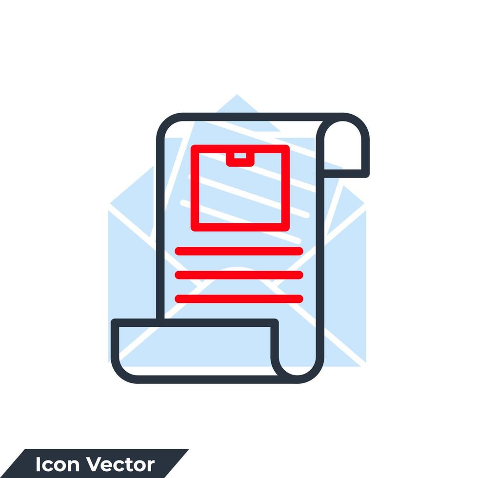 Rechnung Symbol Logo Vektor Illustration. rechnungszahlungssymbolvorlage für grafik- und webdesignsammlung