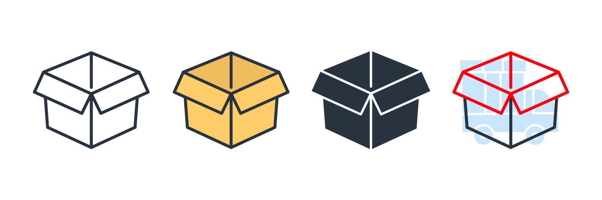 Verpackung Symbol Logo Vektor Illustration. Box-Symbolvorlage für Grafik- und Webdesign-Sammlung