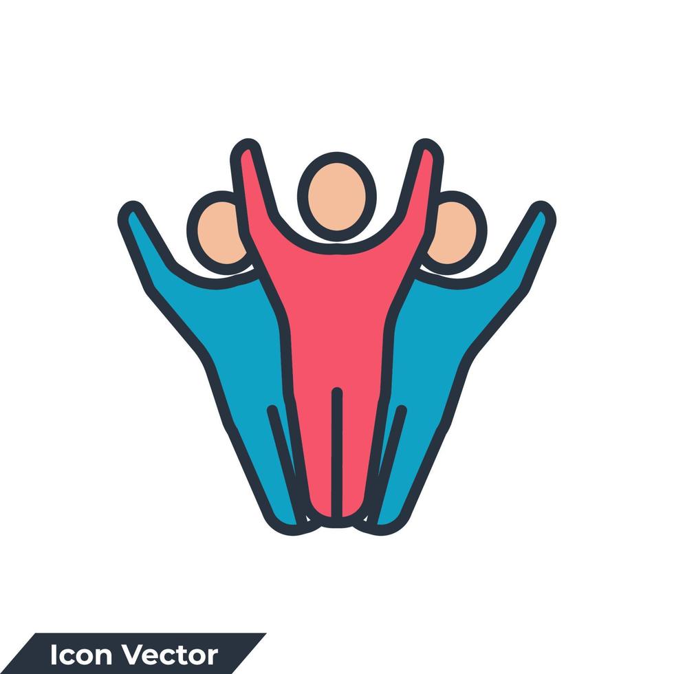 Team-Symbol-Logo-Vektor-Illustration. menschensymbolvorlage für grafik- und webdesignsammlung vektor