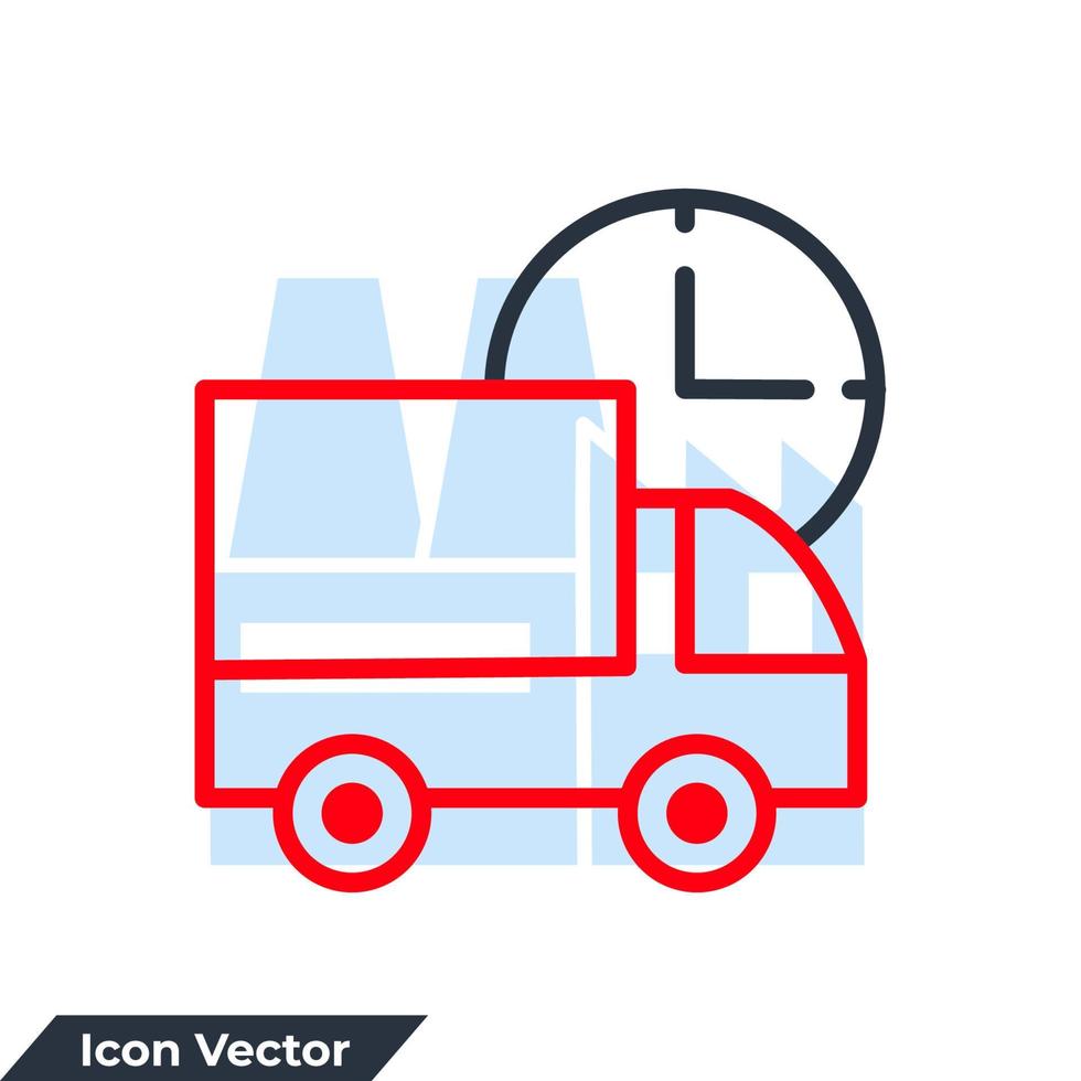 snabb leverans ikon logotyp vektorillustration. leverans lastbil symbol mall för grafisk och webbdesign samling vektor