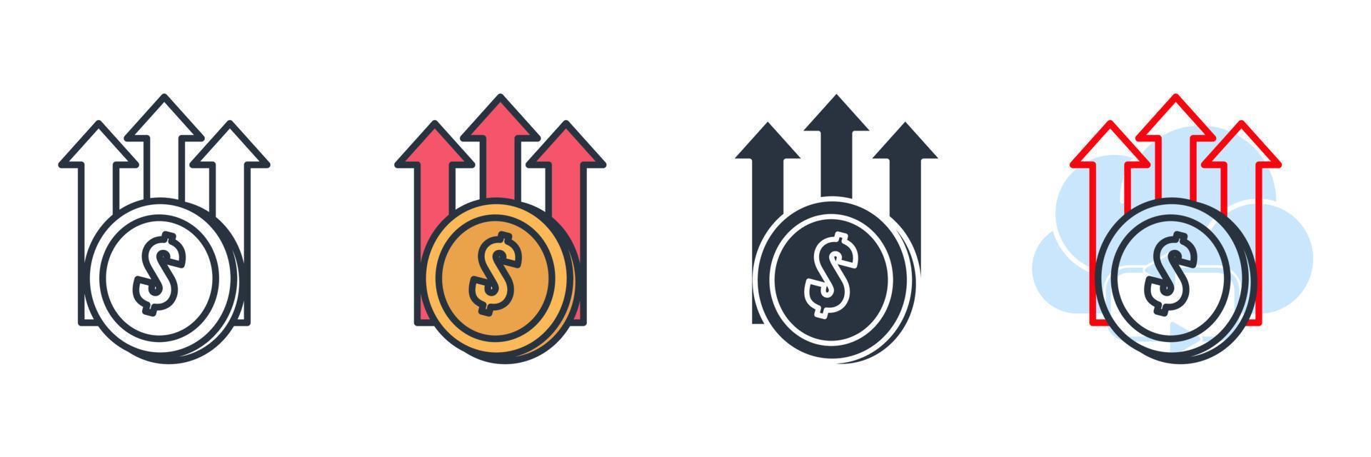 Profit-Symbol-Logo-Vektor-Illustration. Symbolvorlage für Einkommenswachstum für Grafik- und Webdesign-Sammlung vektor