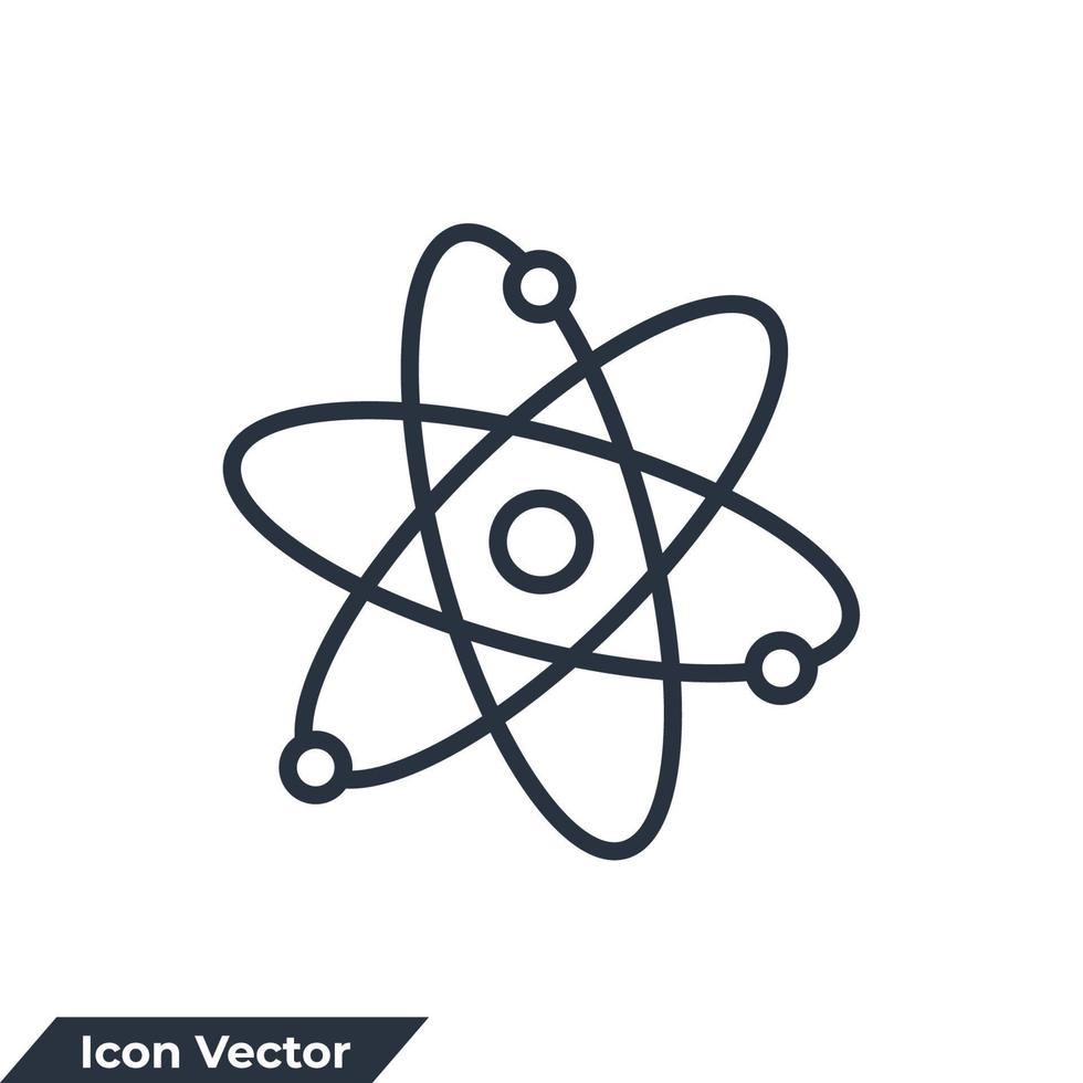 atom ikon logotyp vektor illustration. vetenskap symbol mall för grafik och webbdesign samling