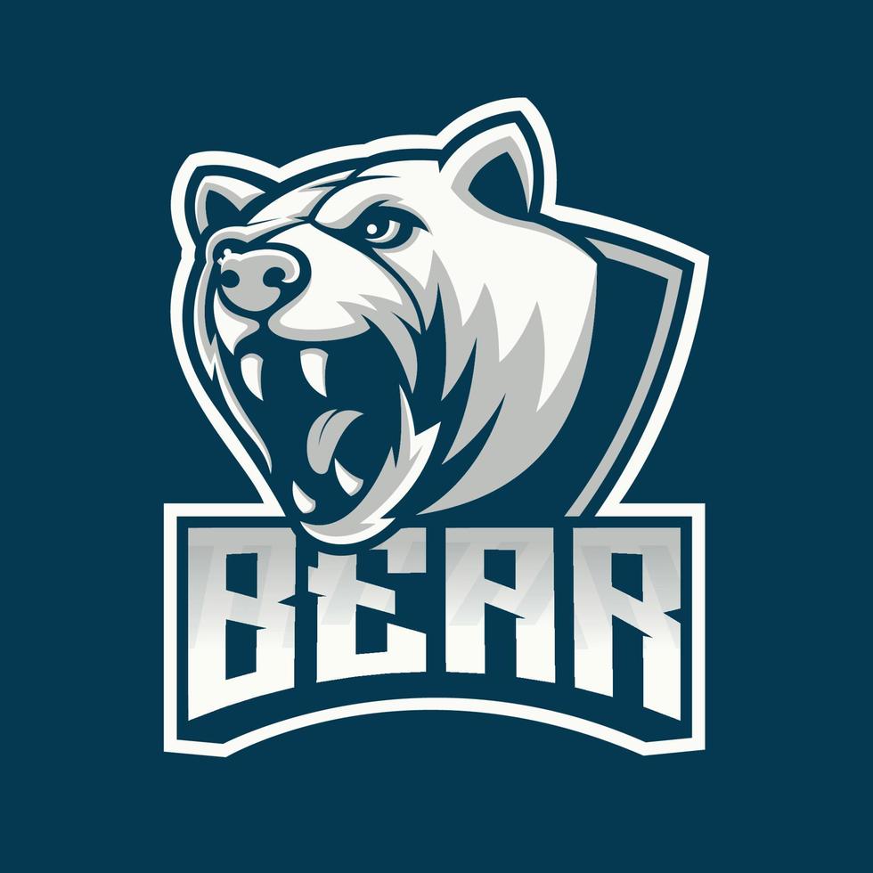 Bären-Maskottchen-Logo gute Verwendung für Symbol-Identitäts-Emblem-Abzeichen und mehr vektor