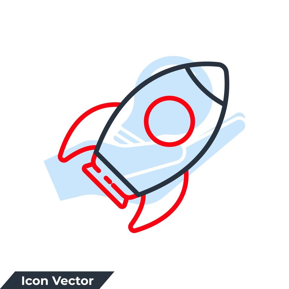 Rakete-Symbol-Logo-Vektor-Illustration. Startup-Symbolvorlage für Grafik- und Webdesign-Sammlung vektor