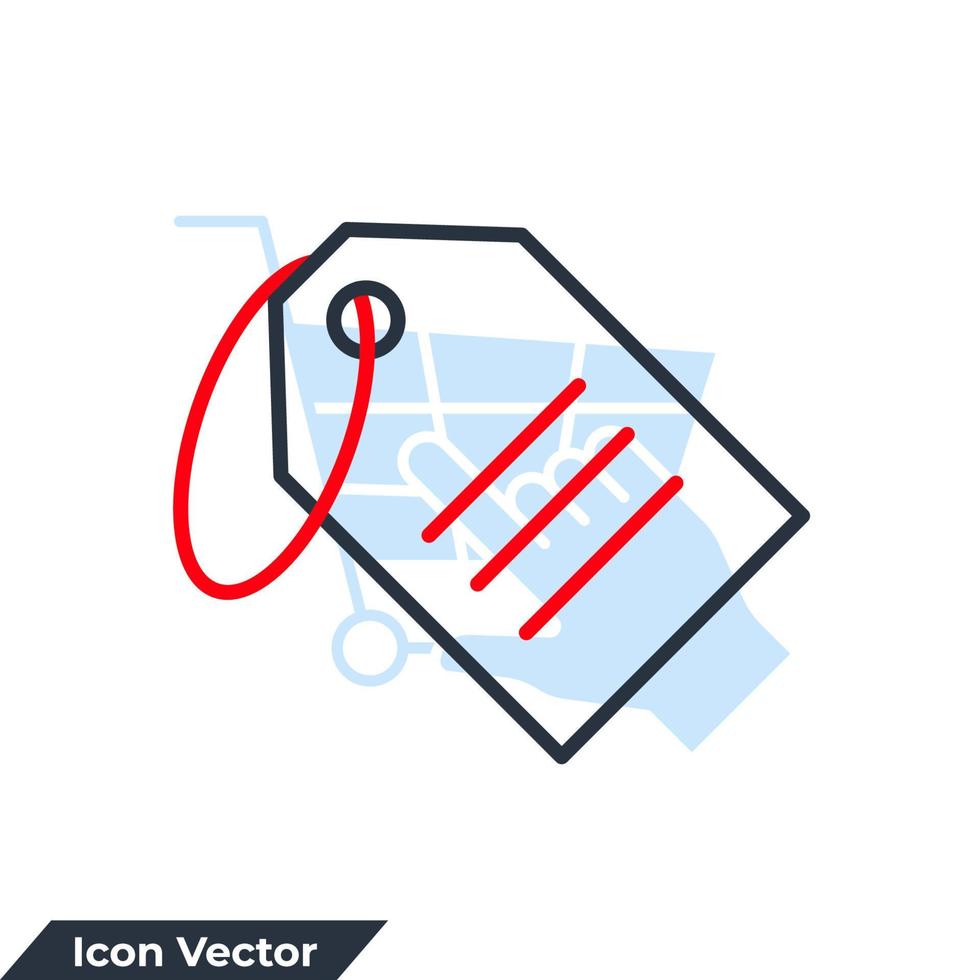 Preisschild-Symbol-Logo-Vektor-Illustration. Tag-Label-Symbolvorlage für Grafik- und Webdesign-Sammlung vektor