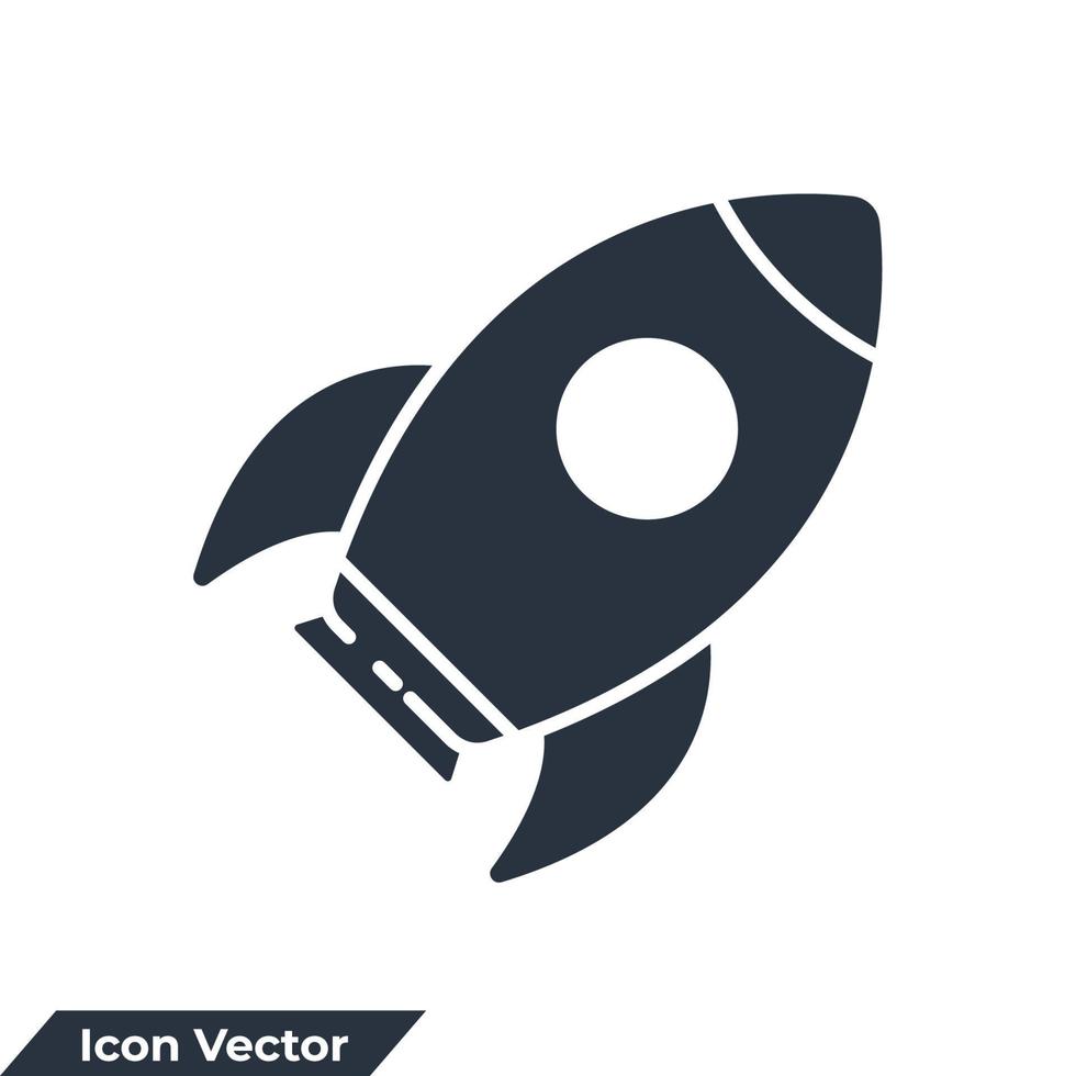 Rakete-Symbol-Logo-Vektor-Illustration. Startup-Symbolvorlage für Grafik- und Webdesign-Sammlung vektor