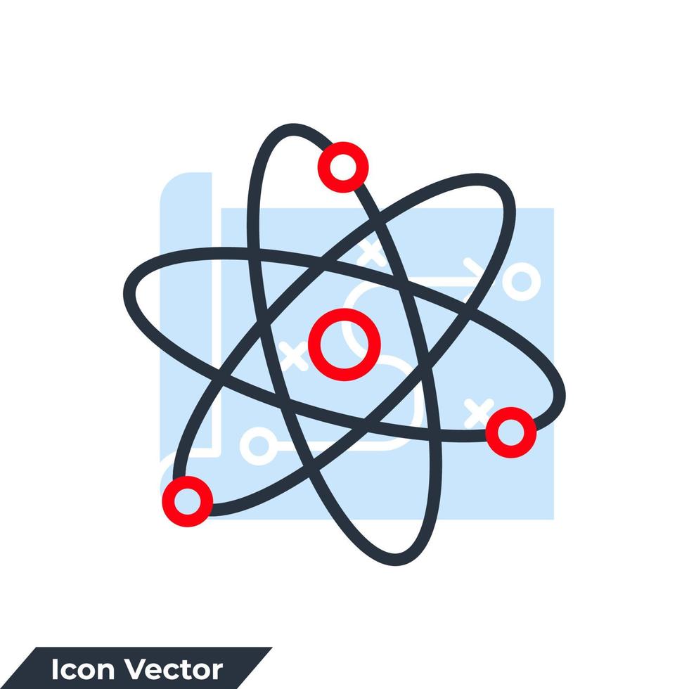 atom ikon logotyp vektor illustration. vetenskap symbol mall för grafik och webbdesign samling