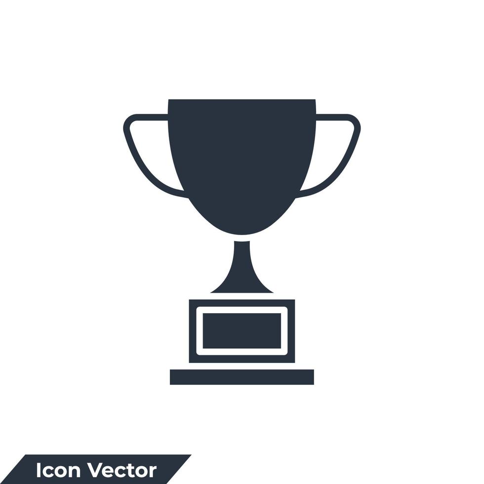 Trophäenbecher-Symbol-Logo-Vektor-Illustration. Symbolvorlage für den Pokal des Siegermeisters für Grafik- und Webdesign-Sammlung vektor