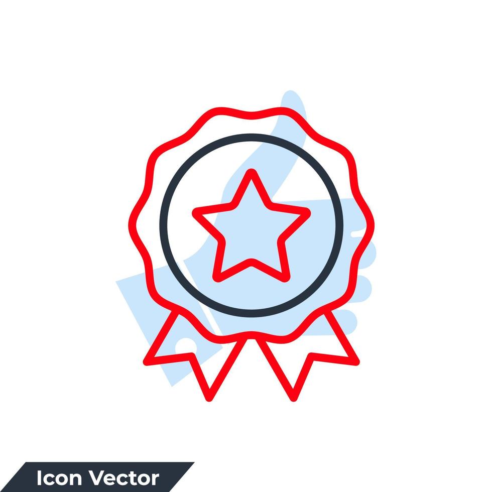 premiumkvalitet. prestation badge ikon logotyp vektor illustration. certifikat symbol mall för grafik och webbdesign samling