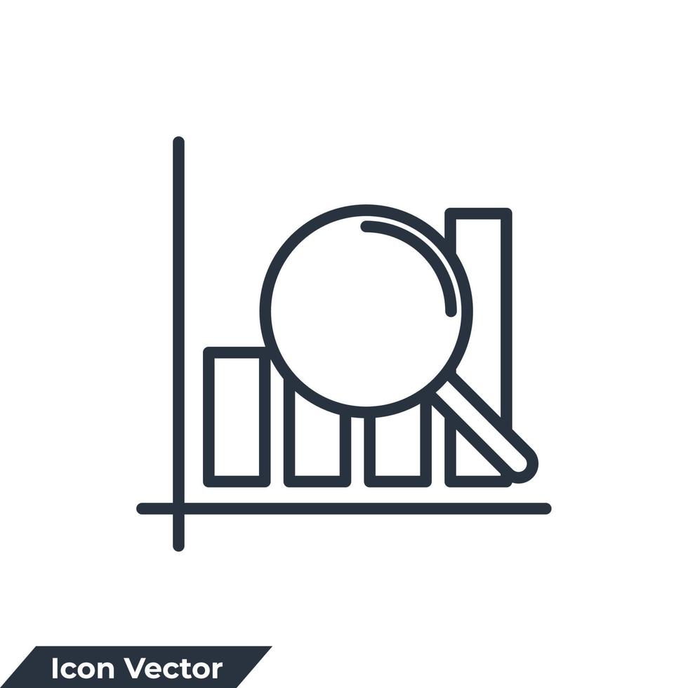 Analytik-Symbol-Logo-Vektor-Illustration. forschung analysieren geschäftssymbolvorlage für grafik- und webdesignsammlung vektor