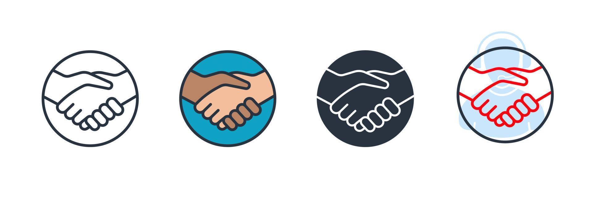 Handshake-Symbol-Logo-Vektor-Illustration. partnerschaftssymbolvorlage für grafik- und webdesignsammlung vektor