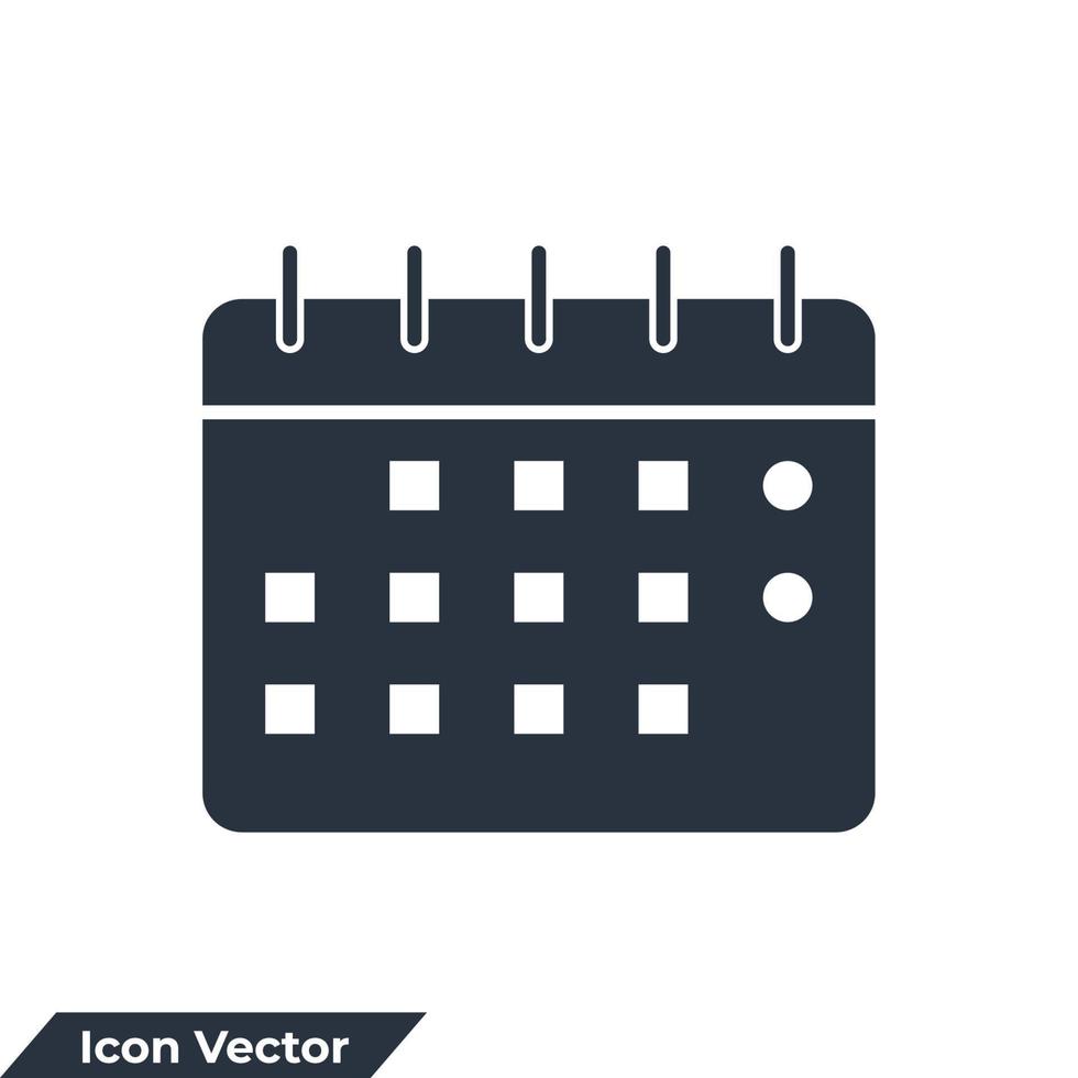 Kalender-Symbol-Logo-Vektor-Illustration. Kalendersymbolvorlage für Grafik- und Webdesign-Sammlung vektor