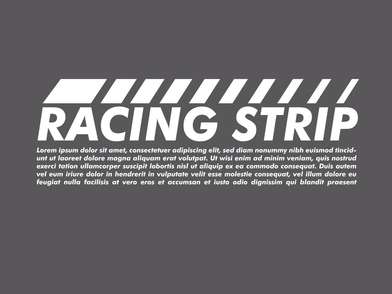 racing strip typsnitt typografi vektor