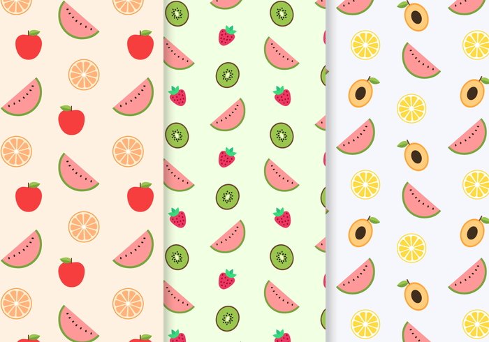 Gratis Seamless Fruit Pattern Vector