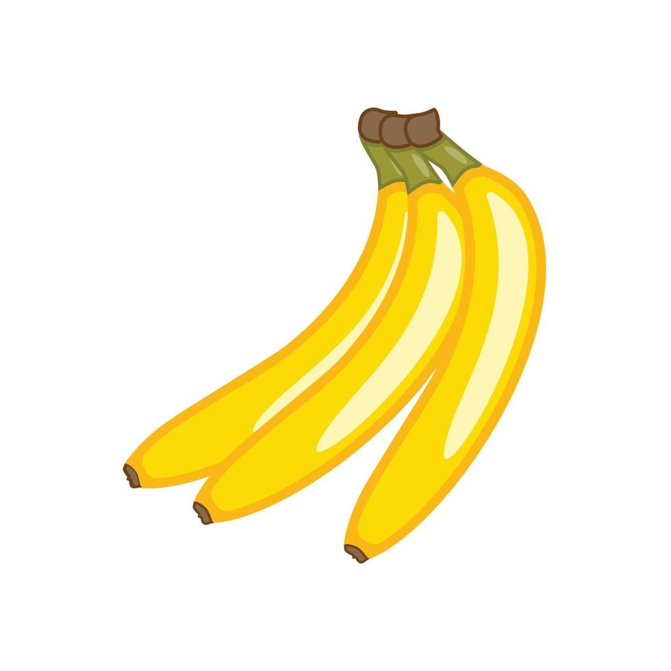 på en vit bakgrund, en banan frukt vektorillustration vektor