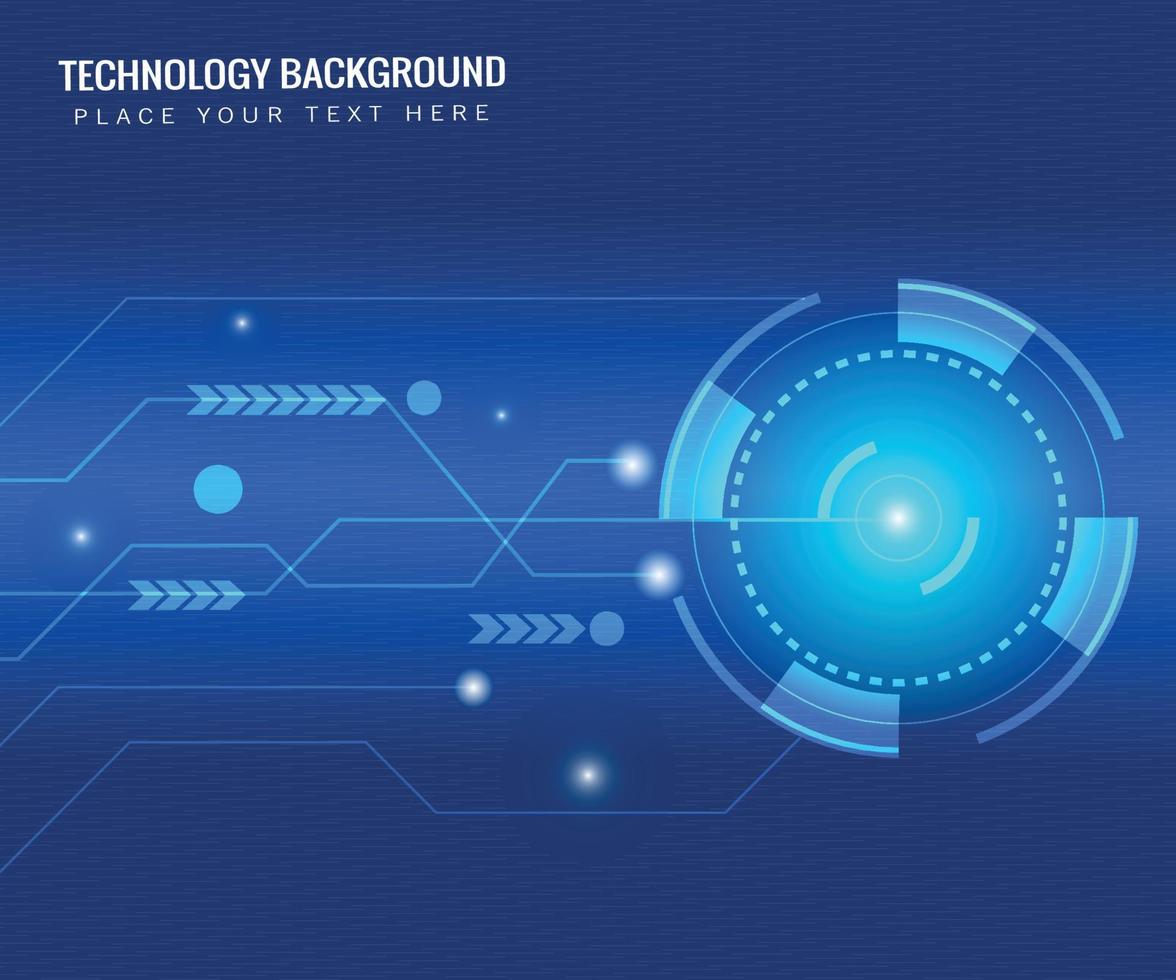 futuristischer digitaler Geschäftshintergrundtechnologie-Kreistechnologie-Benutzerschnittstellenvektor vektor