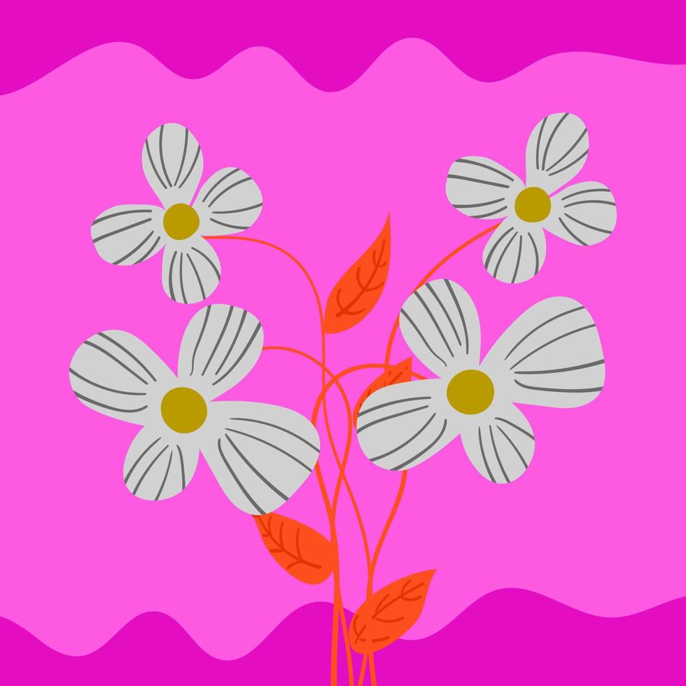 handritad natur blomma bakgrund. sommar illustration vektor