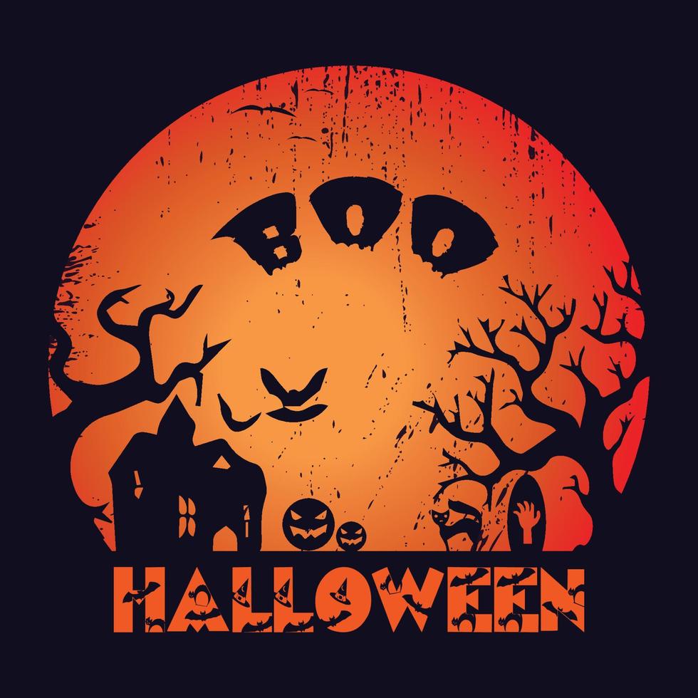 Halloween-T-Shirt-Design vektor