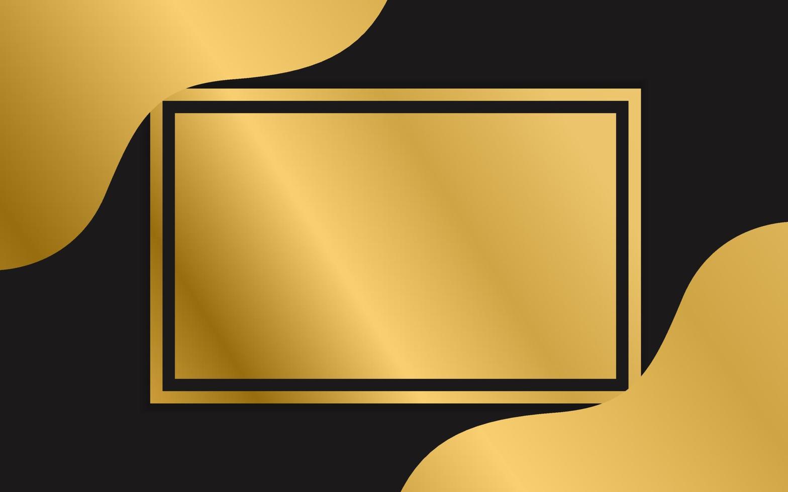 luxuriöser schwarz-goldener Hintergrund mit goldenen Rahmen vektor