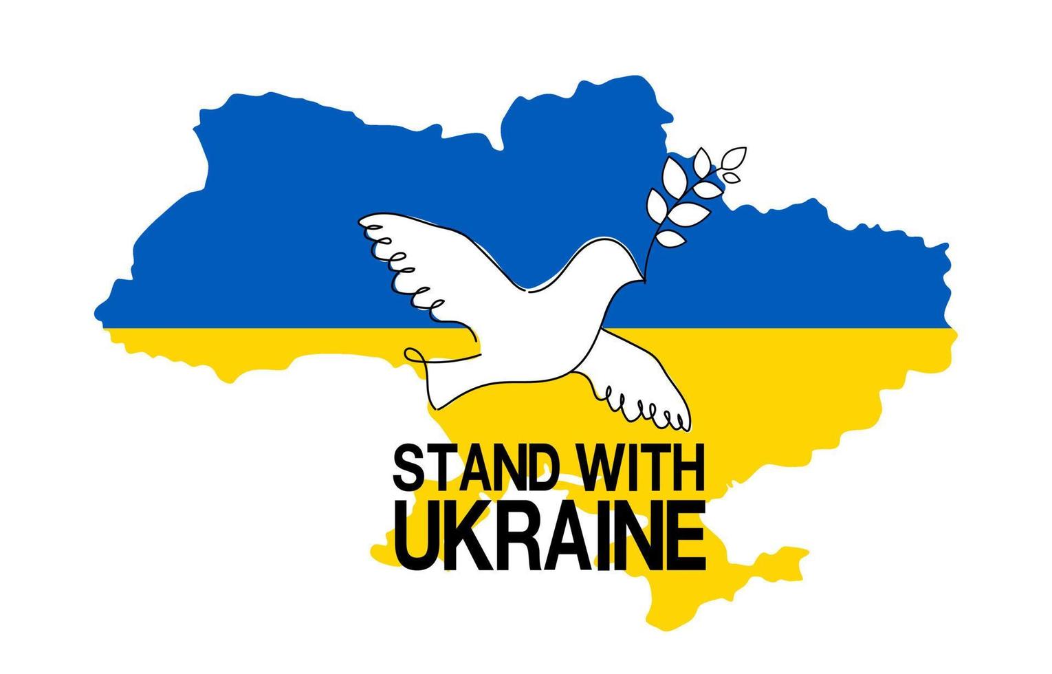 Ukraine Frieden Symbole auf Laptop Bildschirm. Flagge von Ukraine. Taube  von Frieden. Stand mit Ukraine. halt Krieg. Nein Krieg. modern eben  Karikatur Stil. Vektor Illustration auf Weiß Hintergrund 24316069 Vektor  Kunst bei