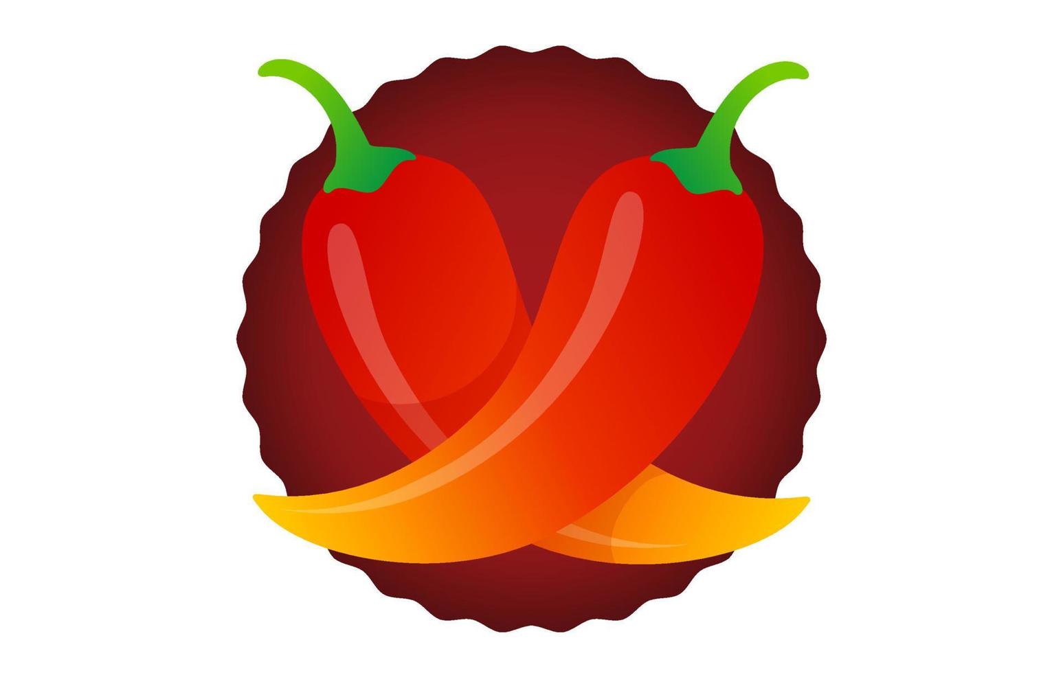 vektor ikon av röd chilipeppar