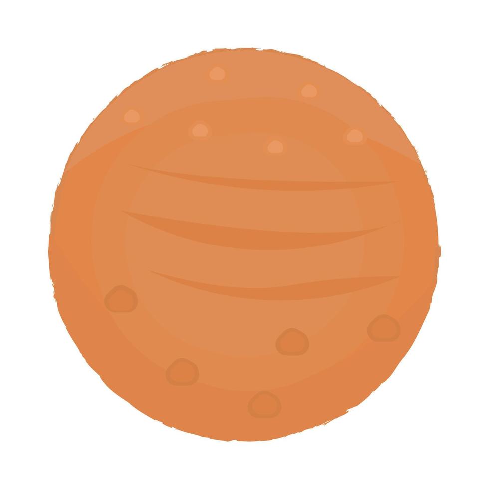 orangefarbener Planet, monochrome Abbildung vektor