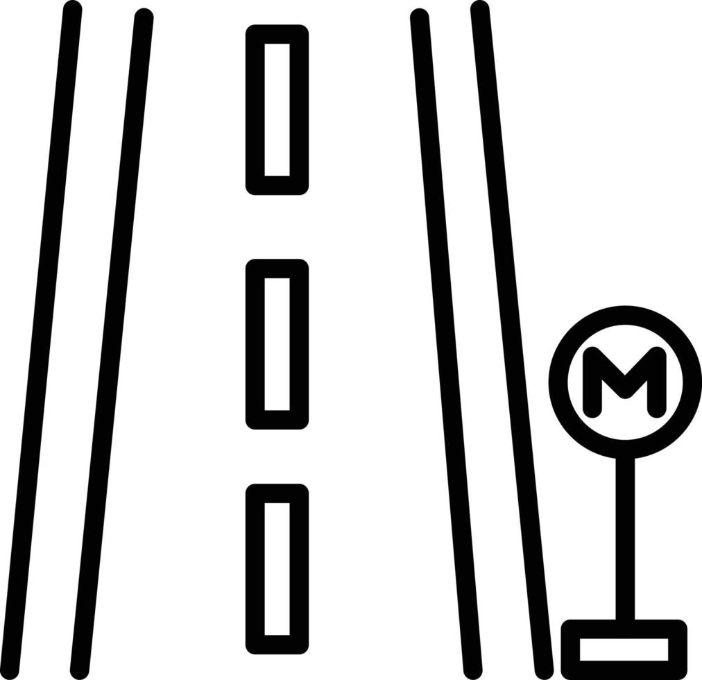 tunnelbanestation linje ikon vektor