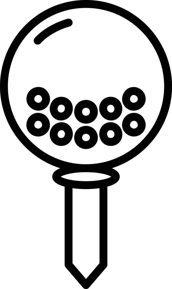 Ball-Putter-Liniensymbol vektor