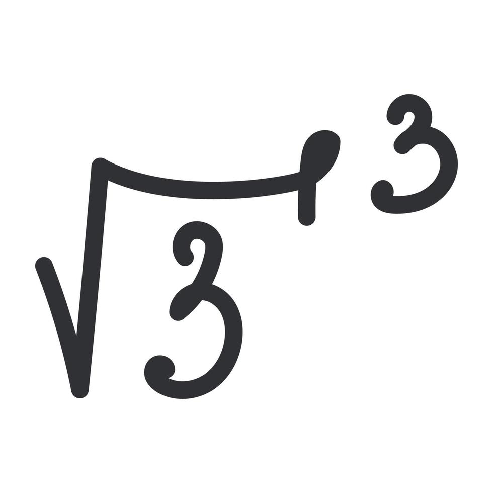 mathematische Gleichung. die Theorie der Gesetze der Geometrie und die mathematische Formel der Gleichung an der Tafel. vektor handgezeichnete illustration.