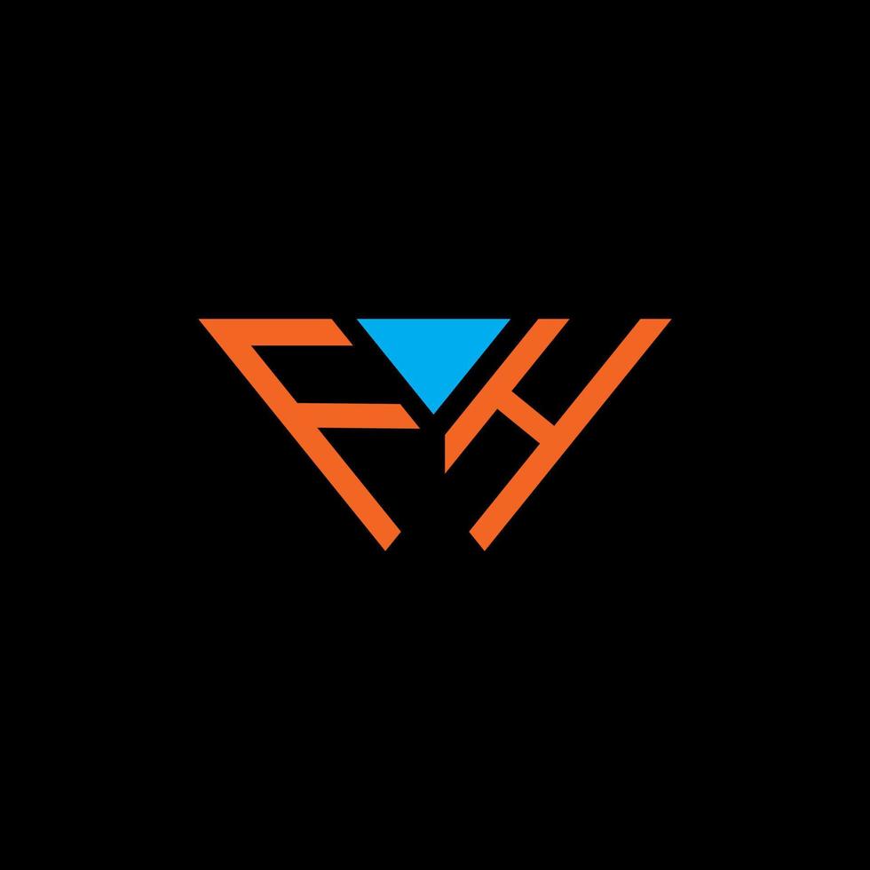 fh letter logotyp kreativ design med vektorgrafik, abc enkel och modern logotypdesign. vektor
