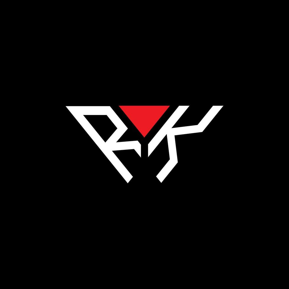 rk letter logotyp kreativ design med vektorgrafik, rk enkel och modern logotyp. vektor