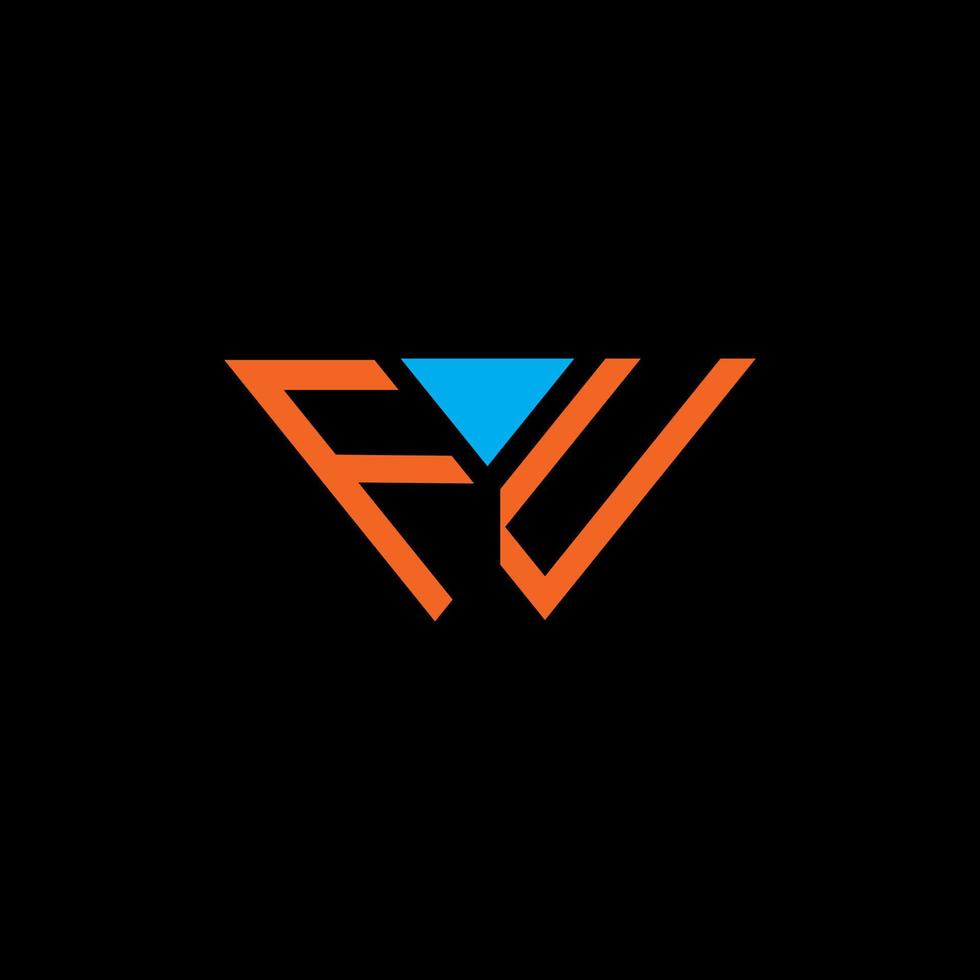 fu letter logotyp kreativ design med vektorgrafik, abc enkel och modern logotypdesign. vektor