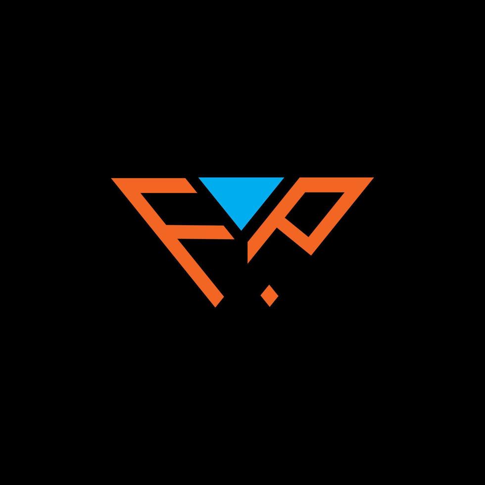 fp letter logotyp kreativ design med vektorgrafik, abc enkel och modern logotypdesign. vektor