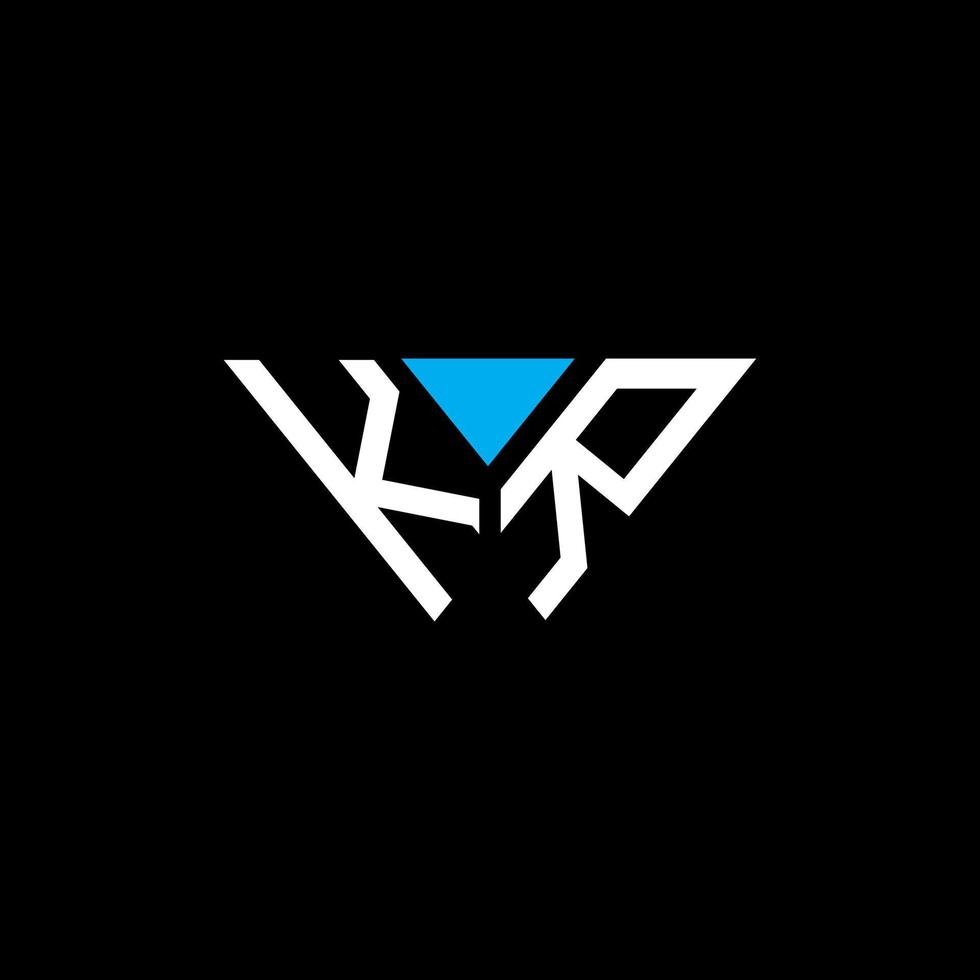 kr Brief Logo kreatives Design mit Vektorgrafik, abc einfaches und modernes Logo-Design. vektor