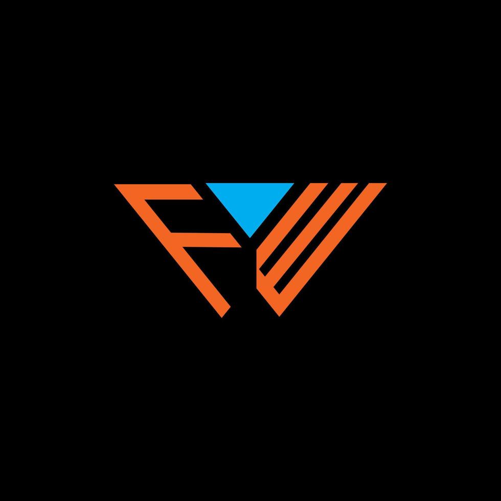 fw letter logo kreatives design mit vektorgrafik, abc einfachem und modernem logo-design. vektor