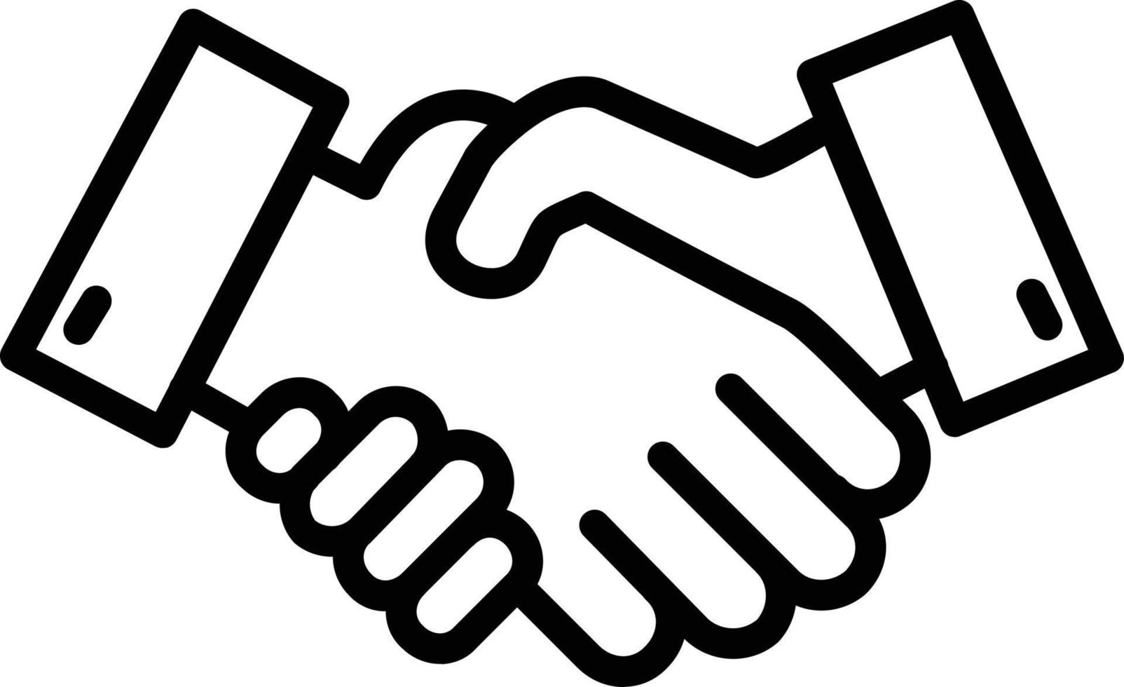 Symbol für die Handshake-Linie vektor