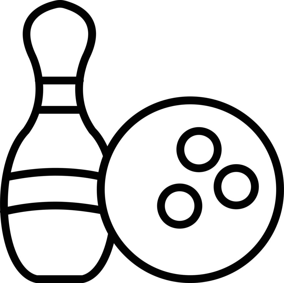 bowlinglinje ikon vektor