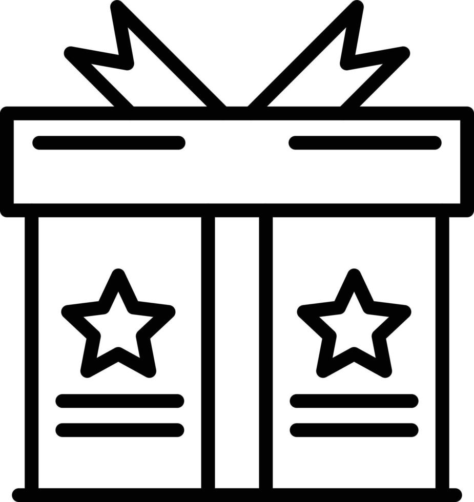 Symbol für die Geschenkbox vektor
