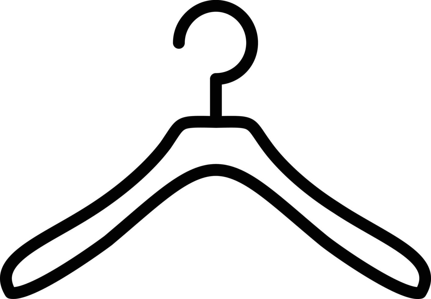 Symbol für die Kleiderbügellinie vektor
