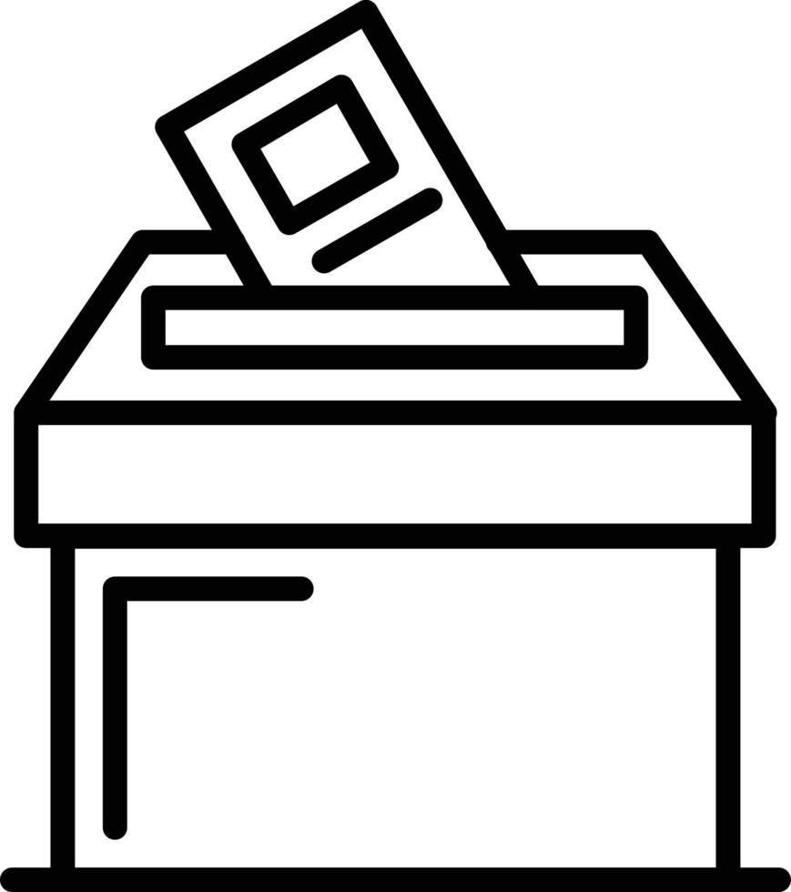 Symbol für die Linie der Wahlurne vektor