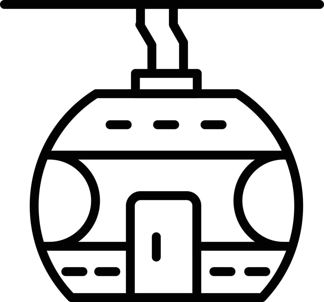 Symbol für die Kabinenlinie der Seilbahn vektor