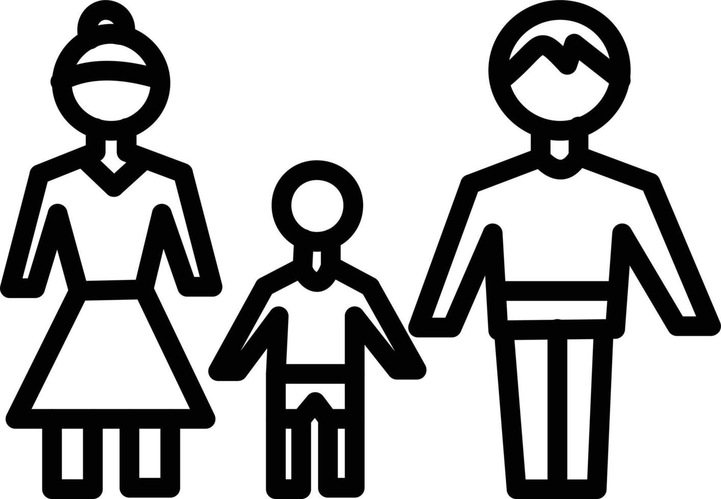 Symbol für die Familienlinie vektor