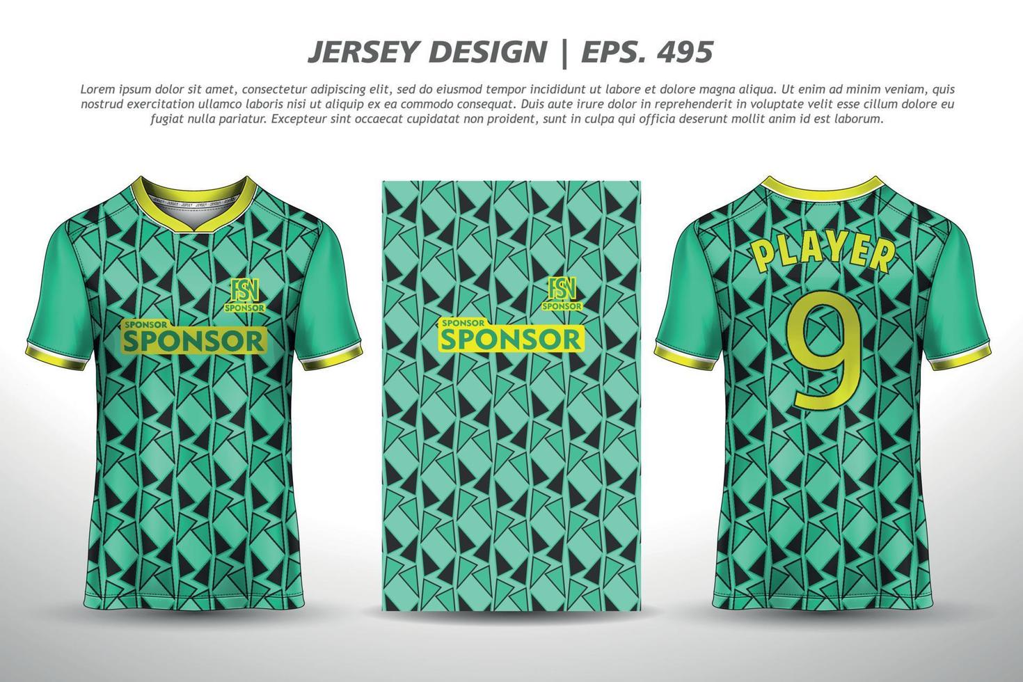 jersey design sublimering t-shirt premium geometriskt mönster otrolig vektorsamling för fotboll fotboll racing cykling spel motocross sport vektor