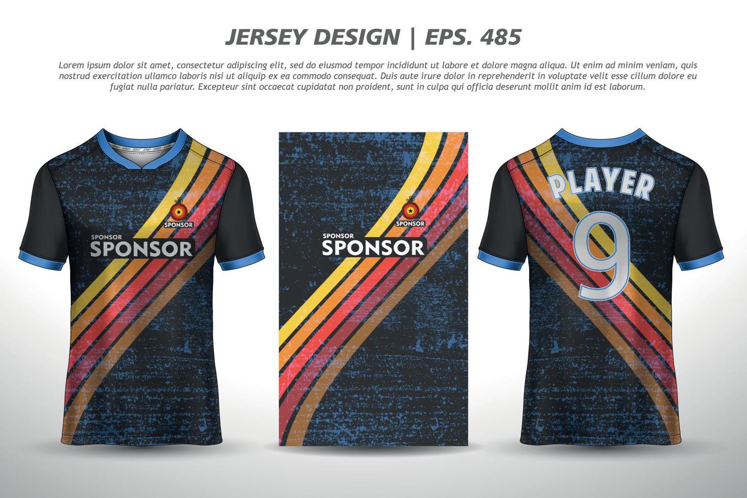 jersey design sublimering t-shirt premium geometriskt mönster otrolig vektorsamling för fotboll fotboll racing cykling spel motocross sport vektor