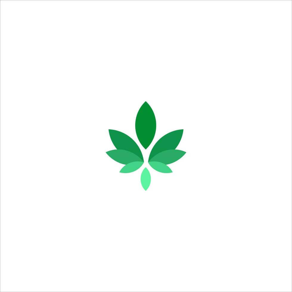 abstrakt gröna blad och blad logotyp ikon vektor design. landskapsdesign, trädgård, växt, natur, hälsa och ekologi vektor logotypillustration.