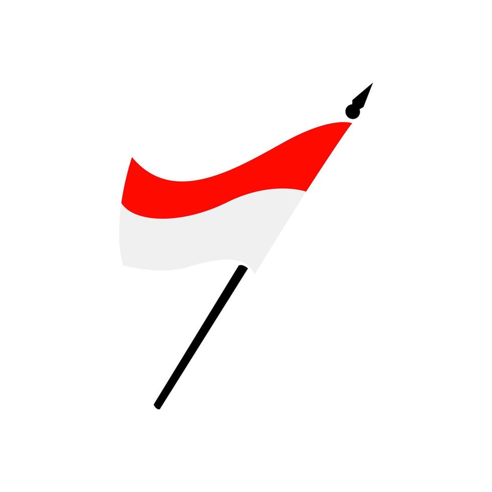 Indonesiens flagga, Indonesiens flagga band vektor, indonesiska röda och vita flaggor vektor