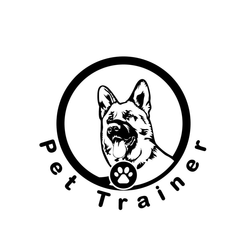 Illustrationsvektorgrafik des Logos des Hundetrainers vektor