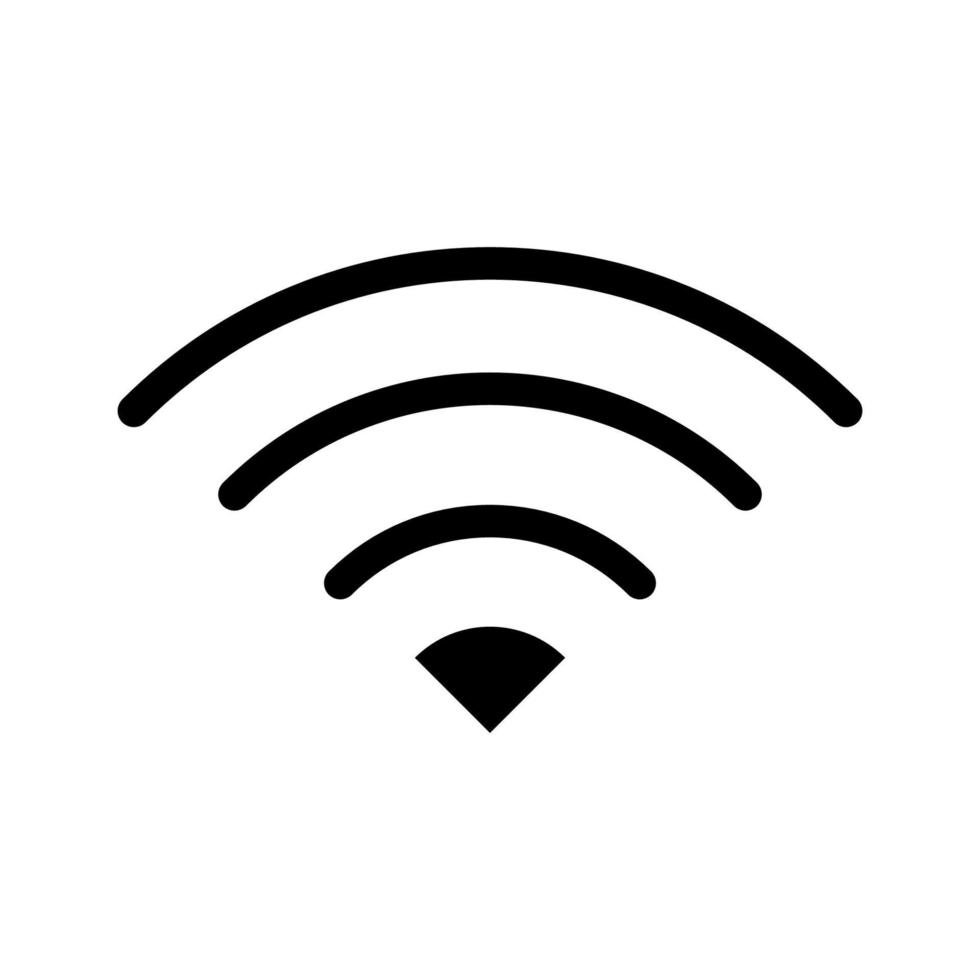 wi-fi-symbol schwarze linie stil isoliert vektor